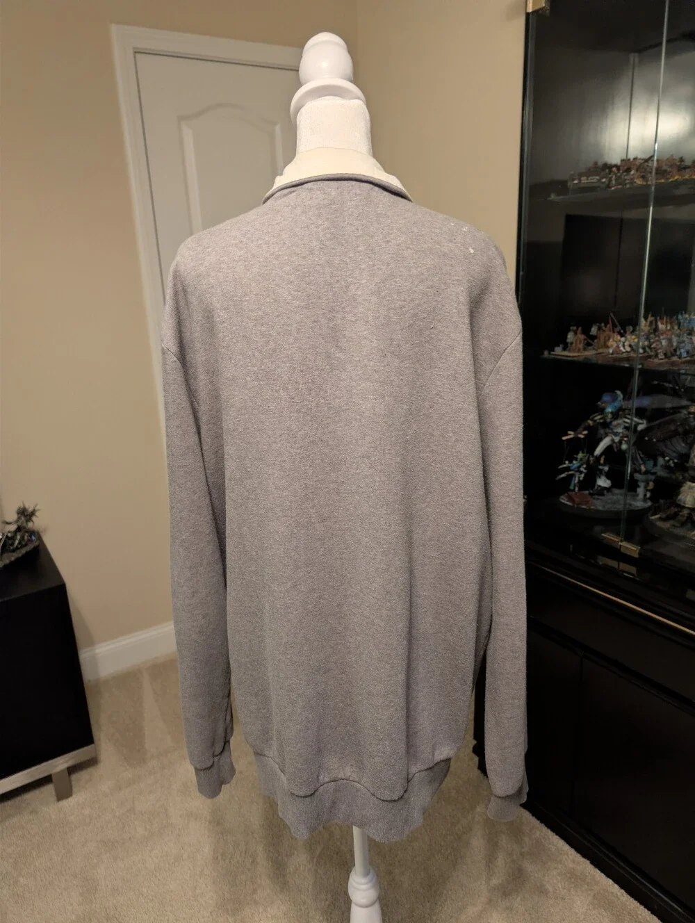 Calvin Klein Soft Touch Fleece Gray Zip-Up Jacket - Picture 9 of 14